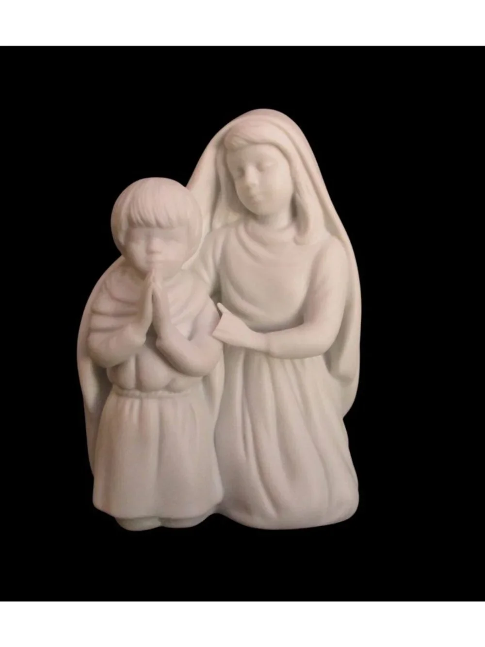 Vintage Avon Nativity Figurine: Children in Prayer Porcelain 1991 Original Box